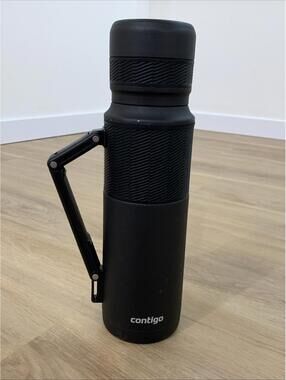 Contigo Thermalock Vacuum Insulated Travel Bottle 40.6oz Black Stainless Steel